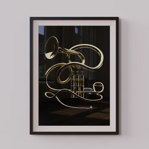Urania Design - Jazz Festival-trumpet Poster