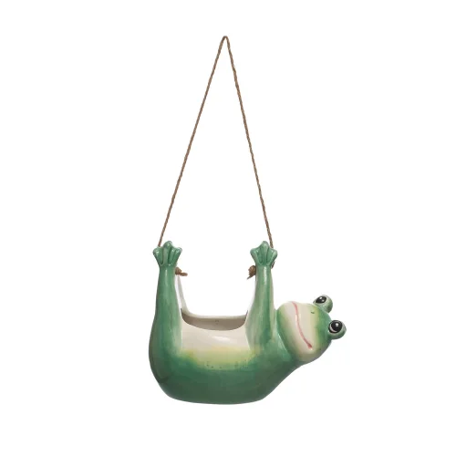 Warm Design	 - Frog Hanging Flower Pot