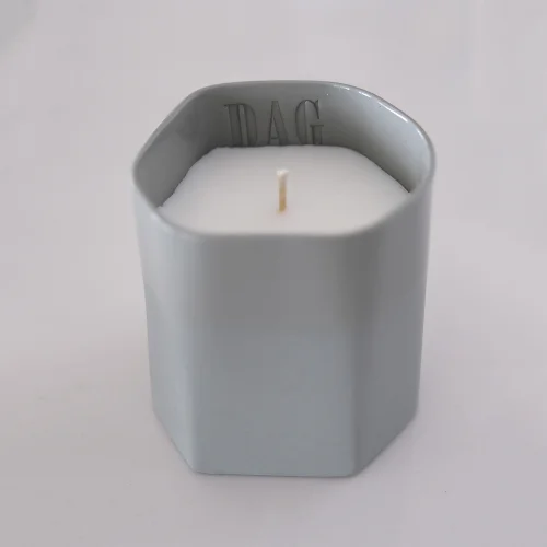 Dag Home Store - Porcelain Cup Candle / Soy Wax Handmade