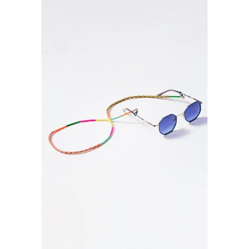 Hippi - Kite Colored 70 Cm Handmade Braided Specially Designed Unisex Glasses Lanyard