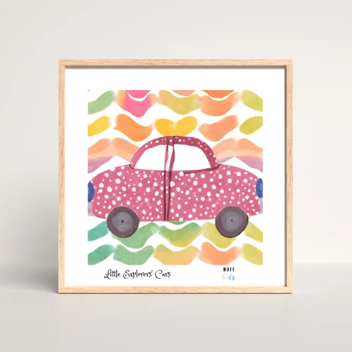 Muff Kids - Little Explorers' Car No:7 Art Print Kids Poster