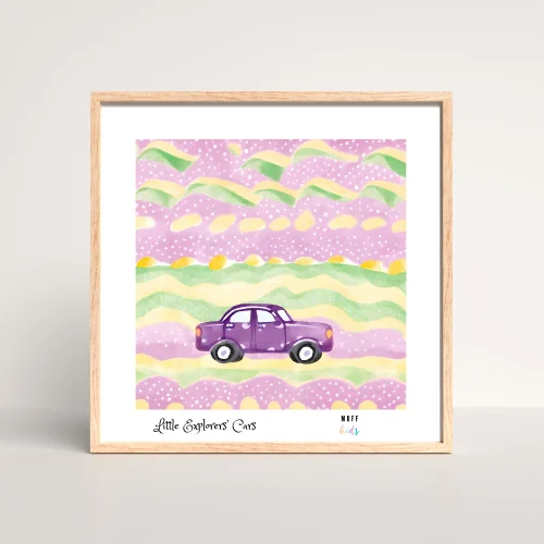 Muff Kids - Little Explorers' Car No:10 Art Print Kids Poster