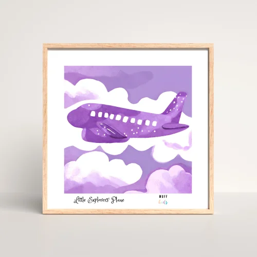 Muff Kids - Little Explorers' Plane No:1 Art Print Kids Poster