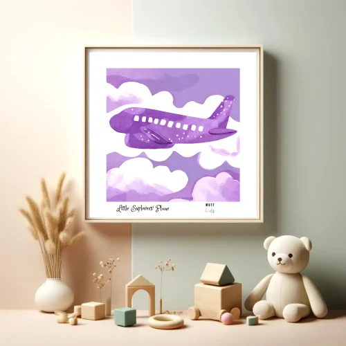 Muff Kids - Little Explorers' Plane No:1 Art Print Kids Poster