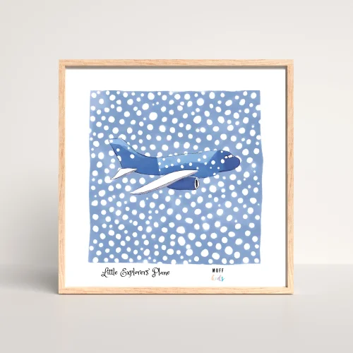 Muff Kids - Little Explorers' Plane No:3 Art Print Kids Poster