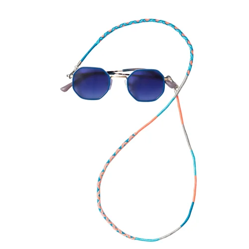 Hippi - Wind Colored 70 Cm Handmade Braided Specially Designed Unisex Glasses Lanyard
