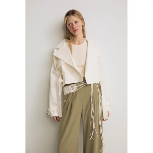 PILEA - Cotton Short Trench Coat