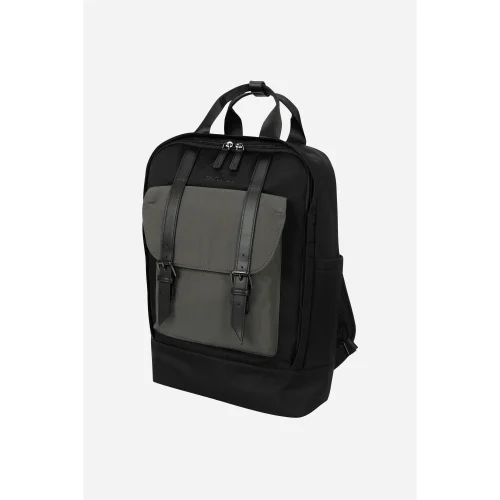 Nordbron - Solna Leather Backpack With Belt Shoulder And Hand Strap Backpack With Laptop Compartment