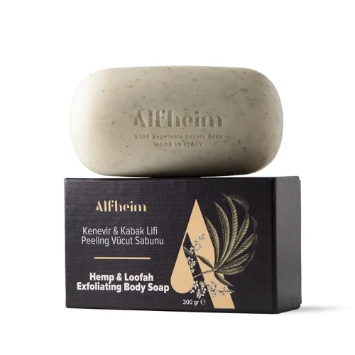 Alfheim Essential Oils & Aromatherapy - Hemp And Pumpkin Fiber Exfoliating Body Soap