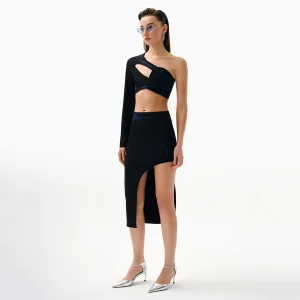 Heroine Asymmetric Midi Skirt