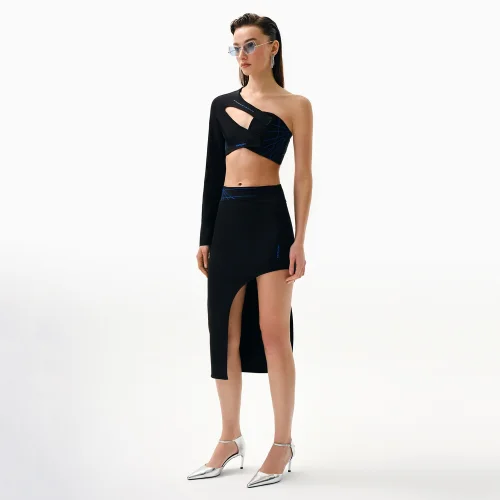 Kntlgy - Heroine Asymmetric Midi Skirt