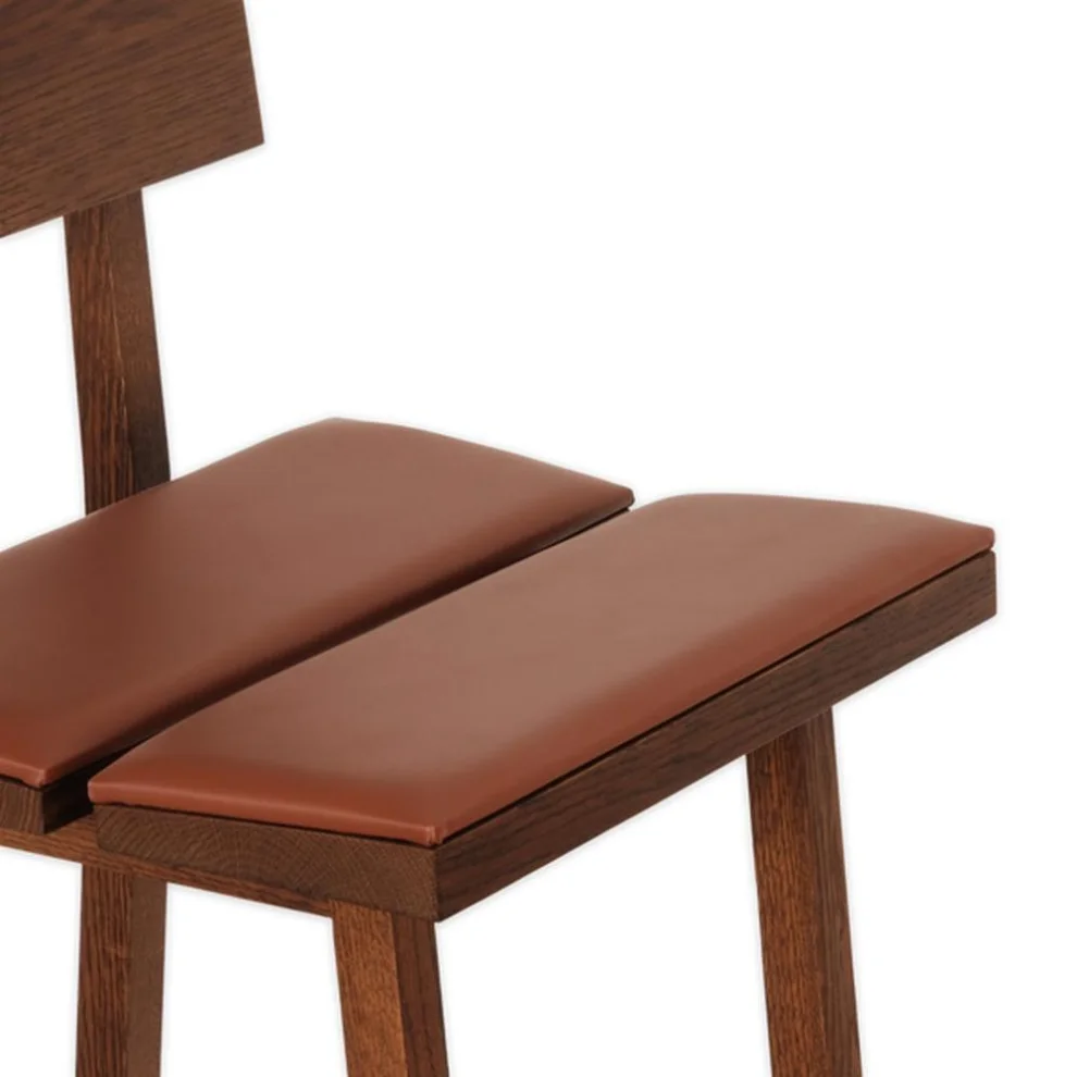 ANANAS - Pi Oak Upholstered Bar Chair With Backrest