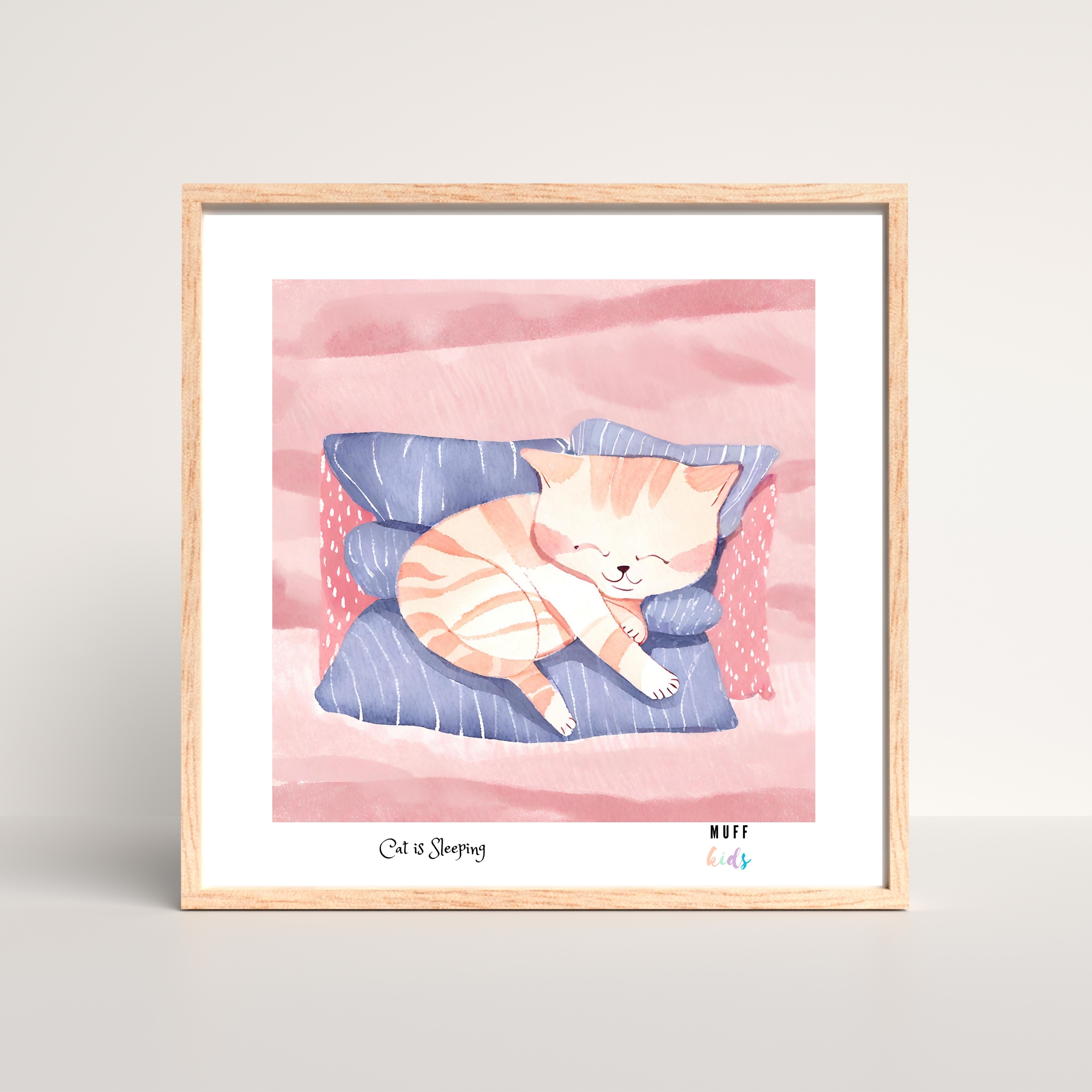 Free Sleeping Cat Art Print Poster No:2