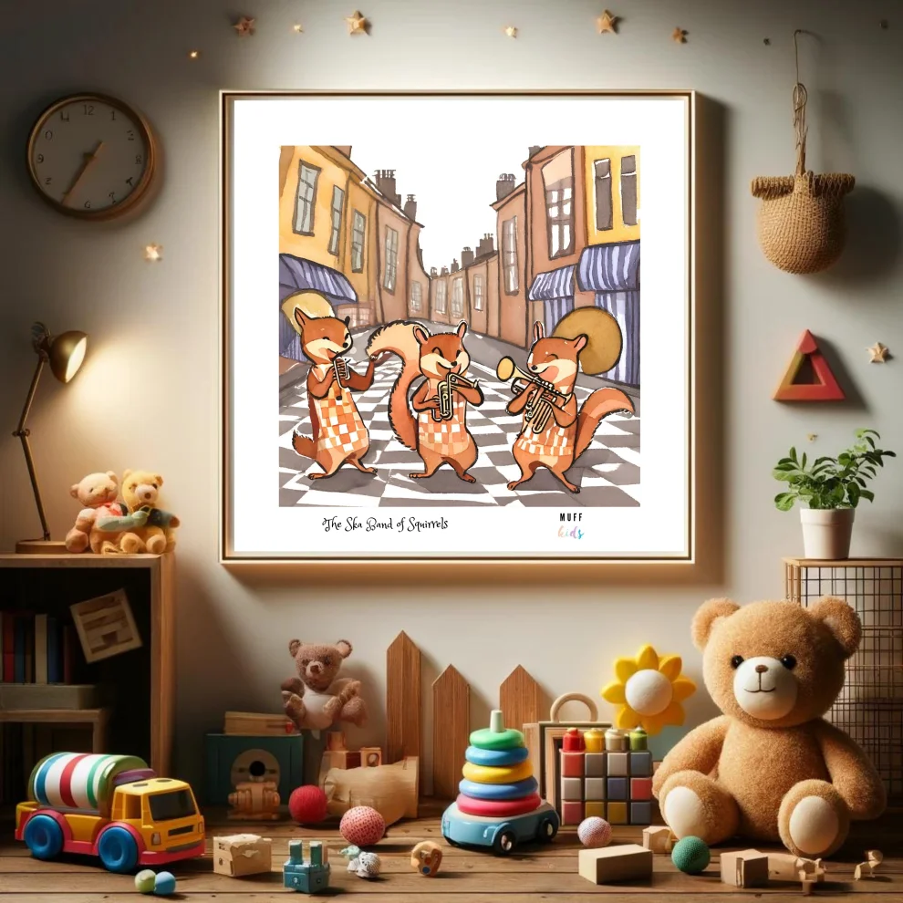 Muff Kids - The Ska Band Of Squirrels Art Print Poster