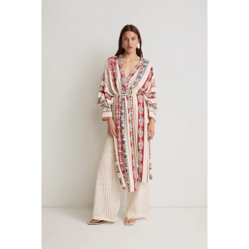 PILEA - Patterned Slit Kimono