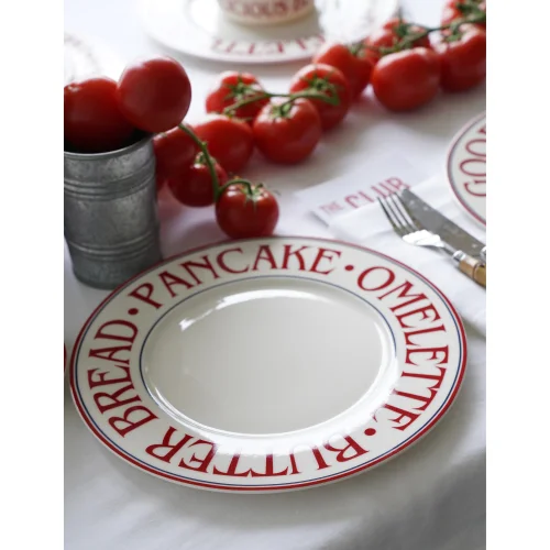 Pavia Concept - Breakfast Club Porcelain Serving Plate / Omelette