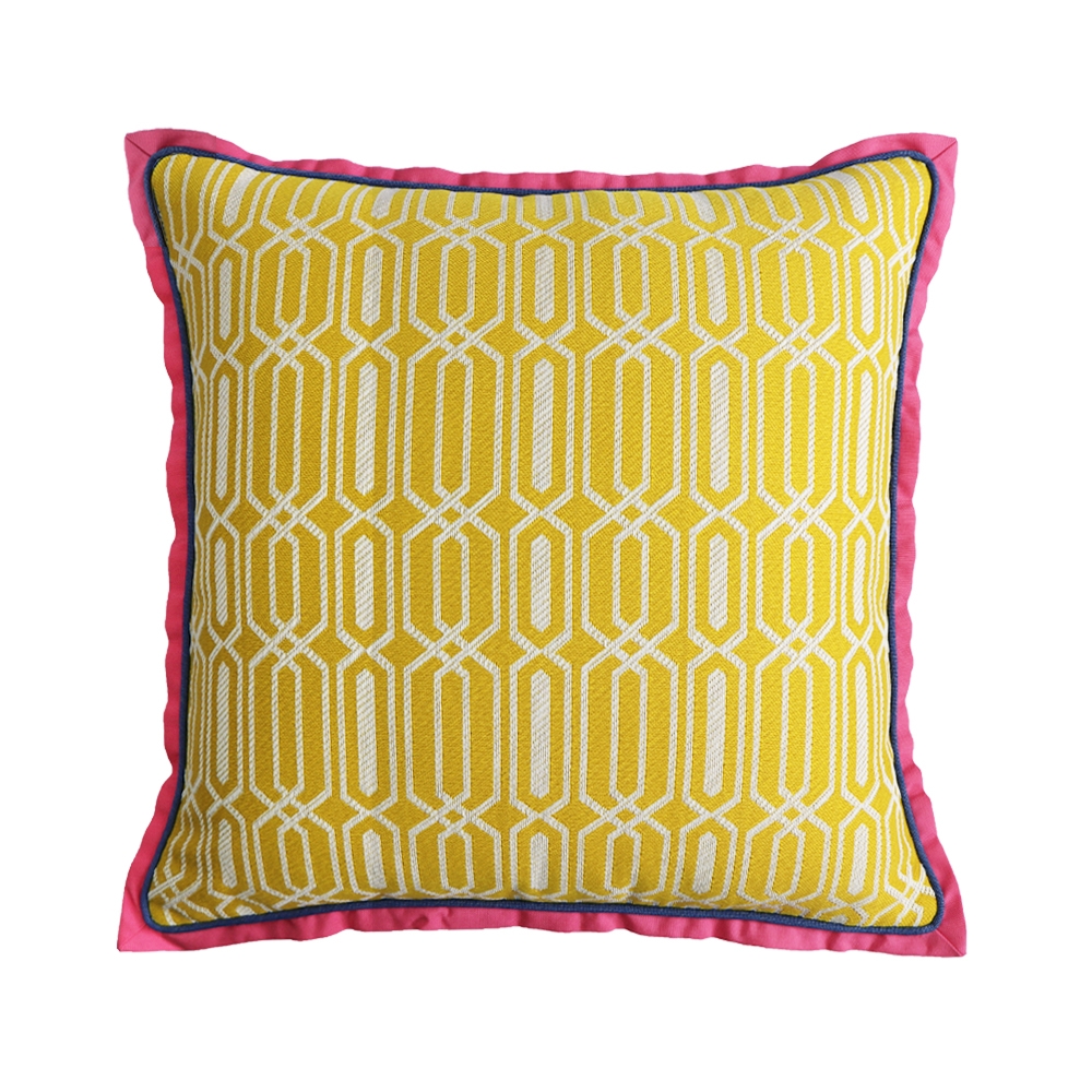 Decorative Pillow With Geometric Pattern