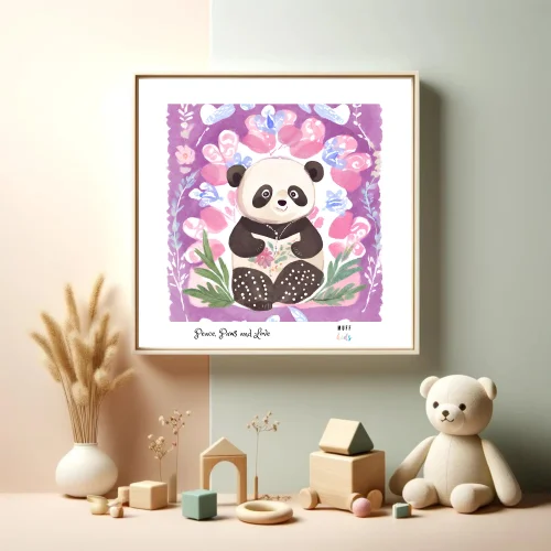 Muff Kids - Peace, Paws And Love Art Print Poster For Kids