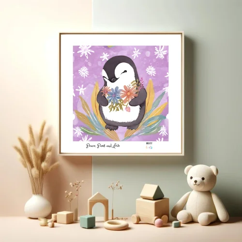 Muff Kids - Peace, Paws And Love Art Print Poster For Kids