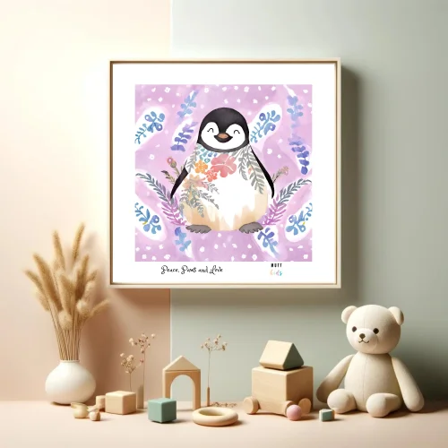 Muff Kids - Peace, Paws And Love Art Print Poster For Kids