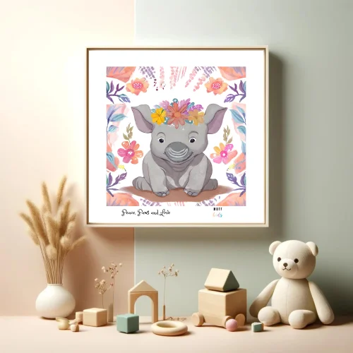 Muff Kids - Peace, Paws And Love Art Print Poster For Kids