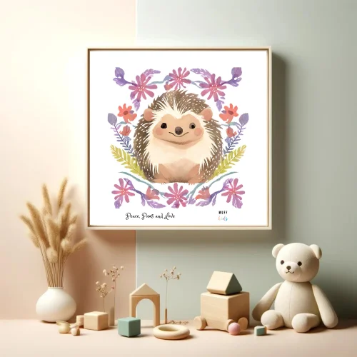 Muff Kids - Peace, Paws And Love Art Print Poster For Kids