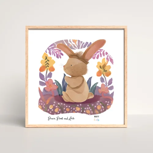 Muff Kids - Peace, Paws And Love Art Print Poster For Kids