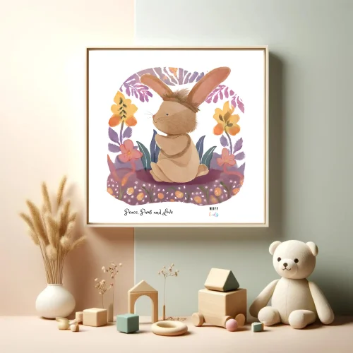 Muff Kids - Peace, Paws And Love Art Print Poster For Kids