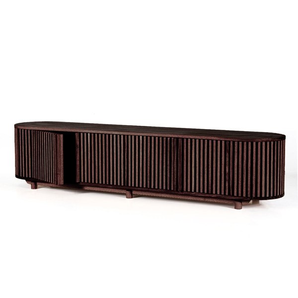 Docia Tv Unit With Solid Oak Slats