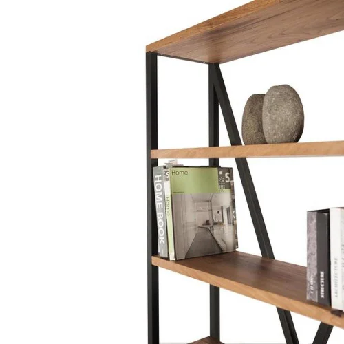 ANANAS - Neo Industrial Bookcase, Solid Oak
