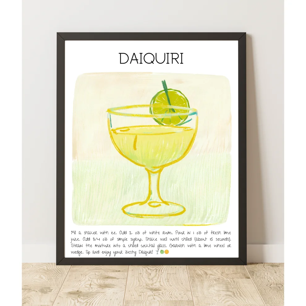 Muff Atelier - Daiquiri Cocktail Art Print Poster No:1