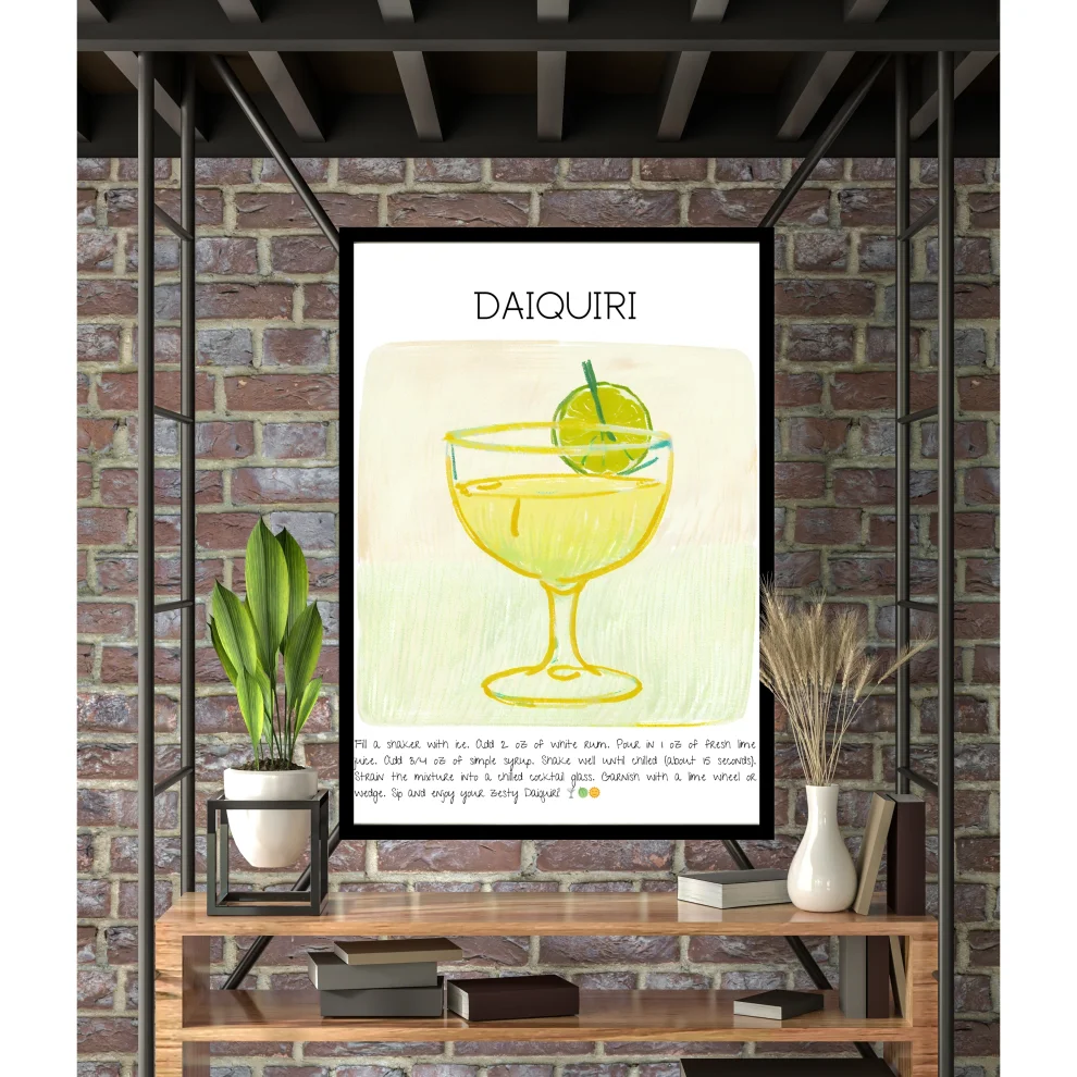 Muff Atelier - Daiquiri Cocktail Art Print Poster No:1