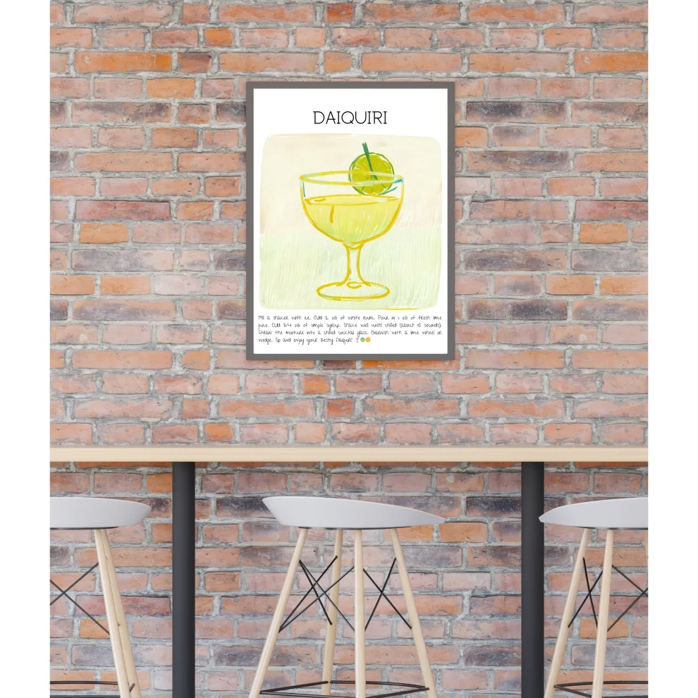 Muff Atelier - Daiquiri Cocktail Art Print Poster No:1