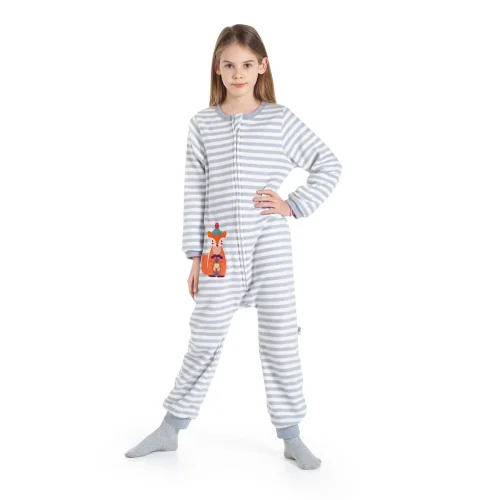 Owli - Kids 1-piece Fleece Pyjamas