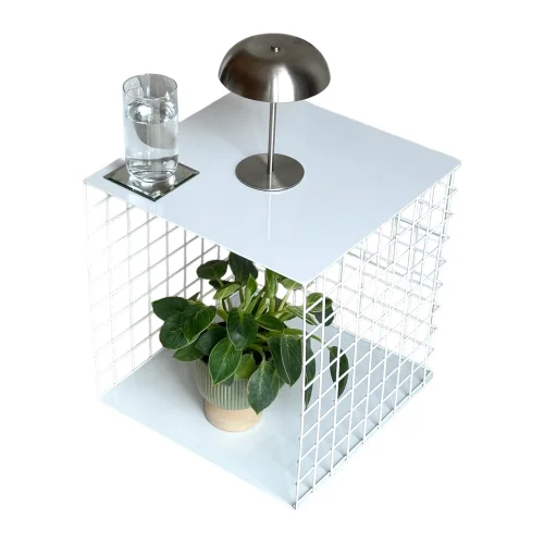 Grid Design - Mesh Side Table/ Wall Shelf