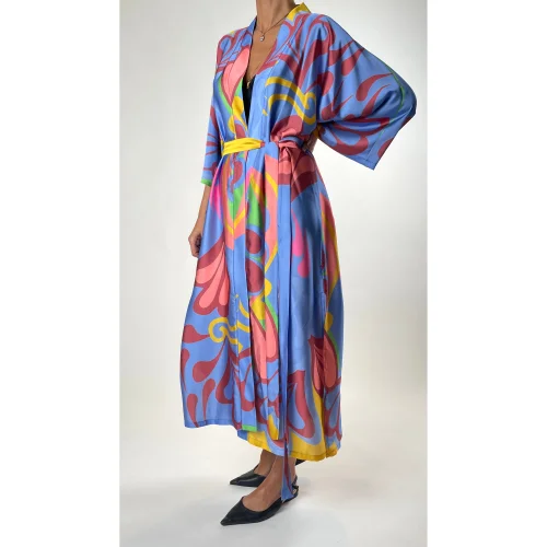 Hangout Design Store - Moondance Satin Long Kimono