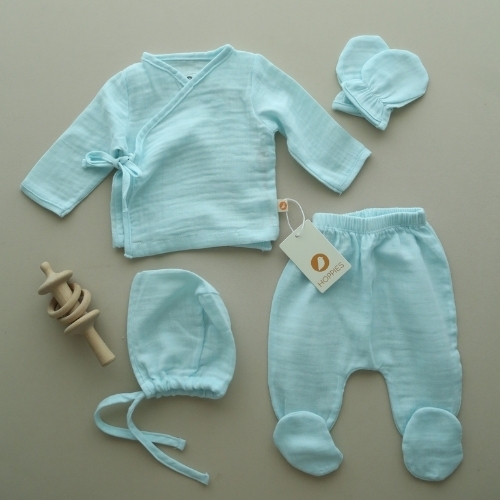 Muslin Cotton Newborn Set 4 Peace