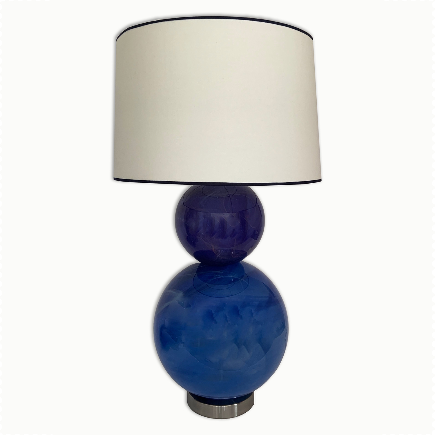 Purple & Blue Blown Glass Lamp