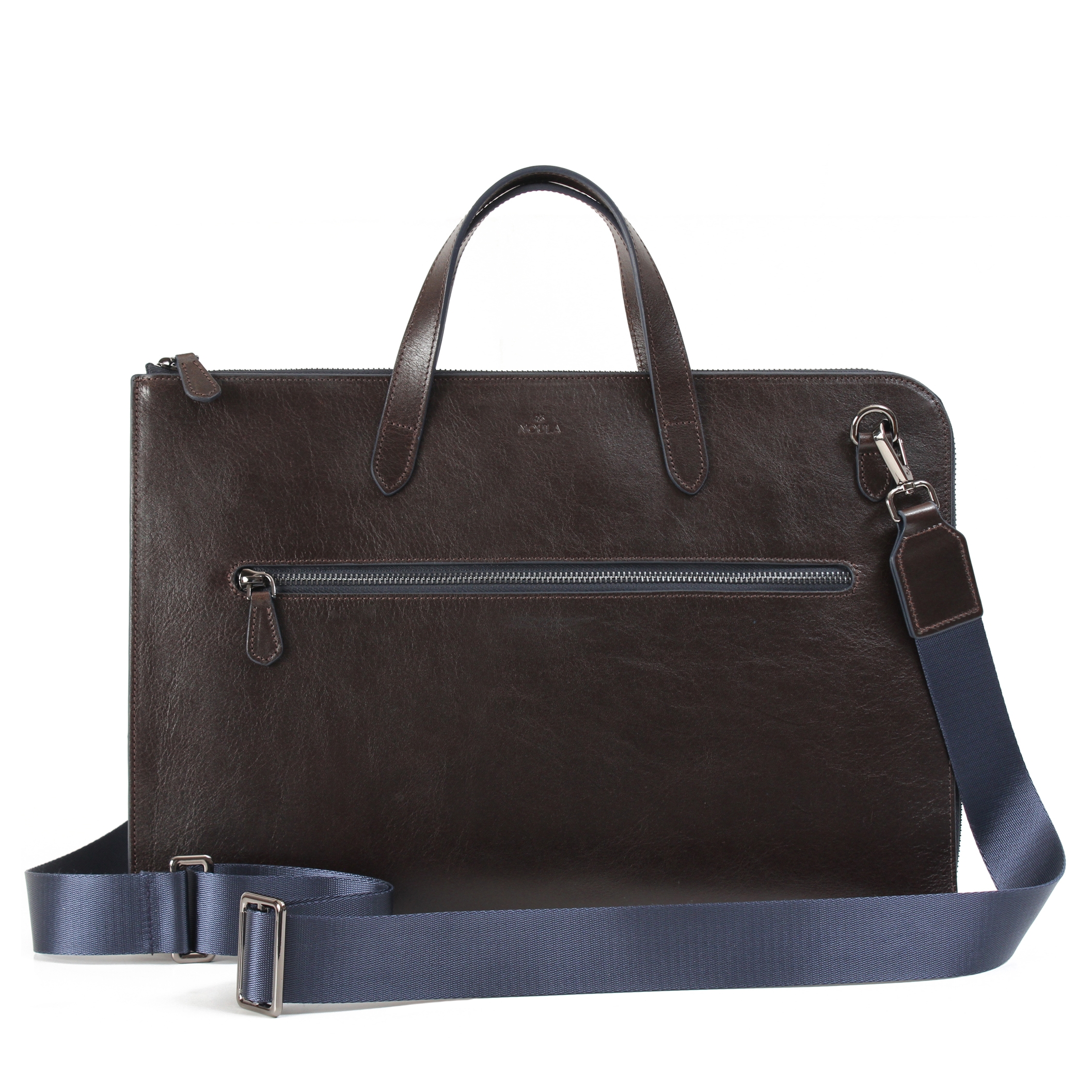 Leather Laptop Bag With Crossbody Strap