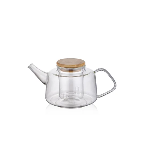 The Mia - Bamboo Lid And Strainer Teapot 600 Ml