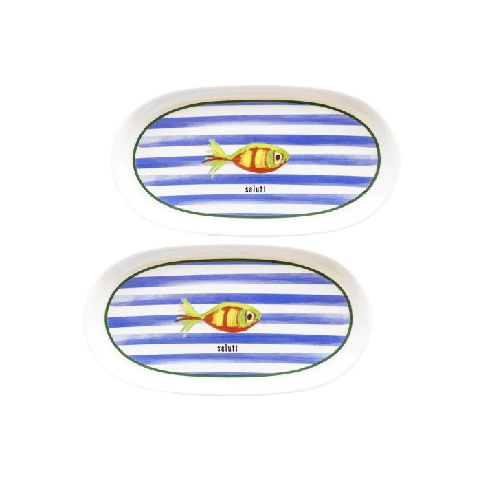 Fish Oval Serving Set Of 2 29 Cm image 1