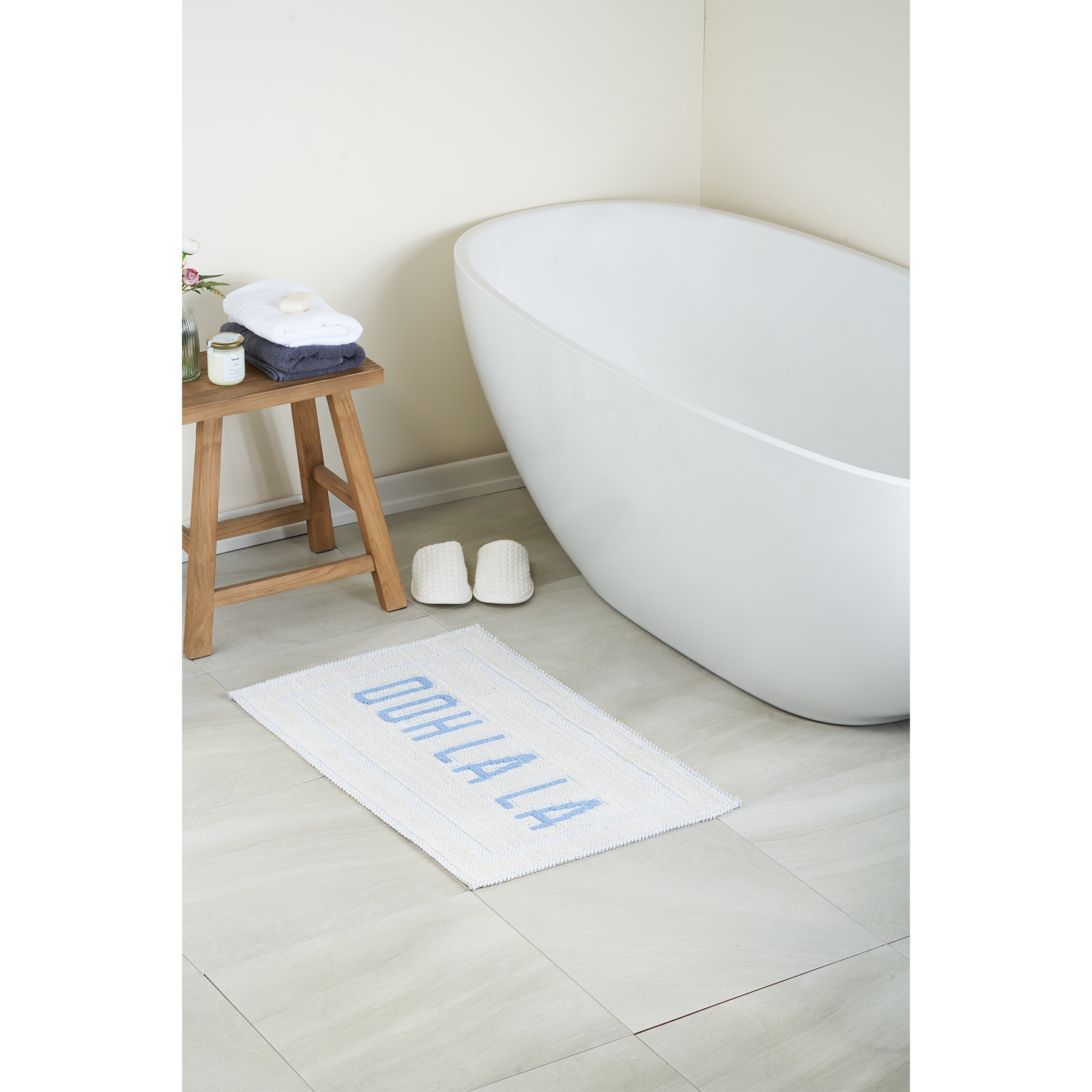 Ooh La La Natural Cotton Bath Mat 50x80 Cm