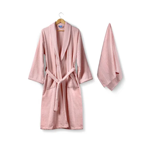 Softy-natural Cotton Extra Soft Bathrobe 50x90 Towel Set