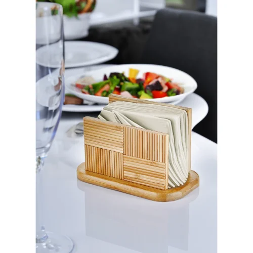 The Mia - Natura Bamboo Napkin Holder 18x10 Cm