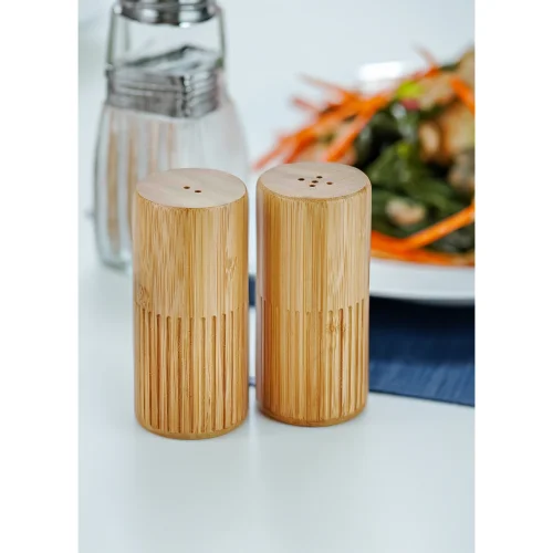 The Mia - Natura Bamboo Salt And Pepper Shakers Set Of 2