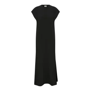 Ting Pamuklu Yırtmaçlı Oversize Maxi Elbise