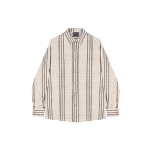 Death Is Easy - Beige Striped Oversize Shirt