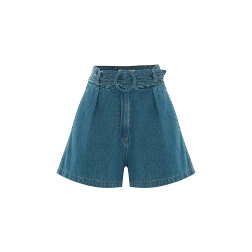 EXQUISE - Comfortable Shorts Model With Belted Jean Look