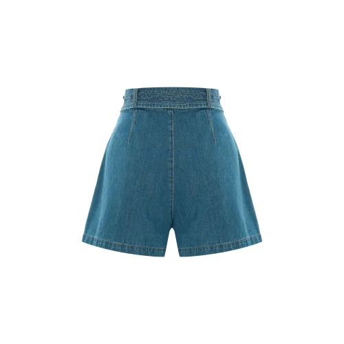 EXQUISE - Comfortable Shorts Model With Belted Jean Look