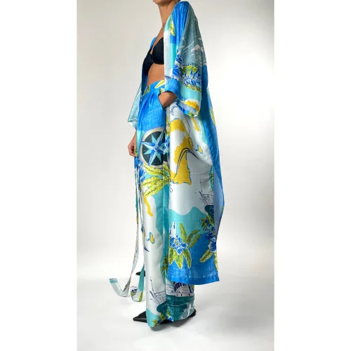 Hangout Design Store - Riversong Saten Uzun Kimono